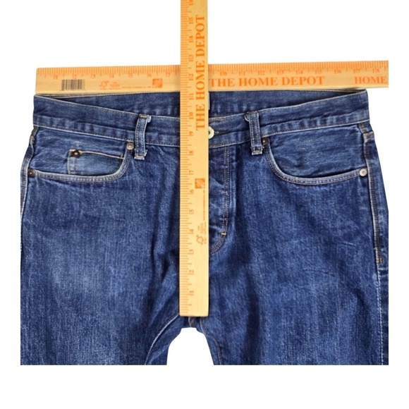 J.CREW 484 SLIM JEAN RAW INDIGO DYED SELVEDGE DENIM MENS SIZE 34 x 31 - Picture 10 of 12